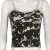 Printed Eyes Cami Crop Top - Image 5