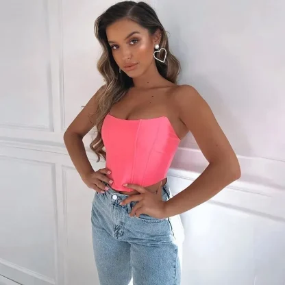 Strapless Bustier Crop Top - Image 7