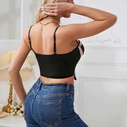 Sexy Mesh Bustier Crop Top - Image 3