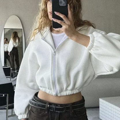 Oversized Hoodie Crop Tops - Image 5