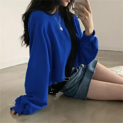 Oversized Pullover Crop Tops - Image 6