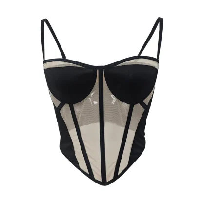 Sexy Mesh Bustier Crop Top - Image 5